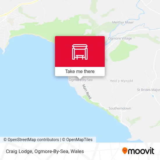 Craig Lodge, Ogmore-By-Sea map