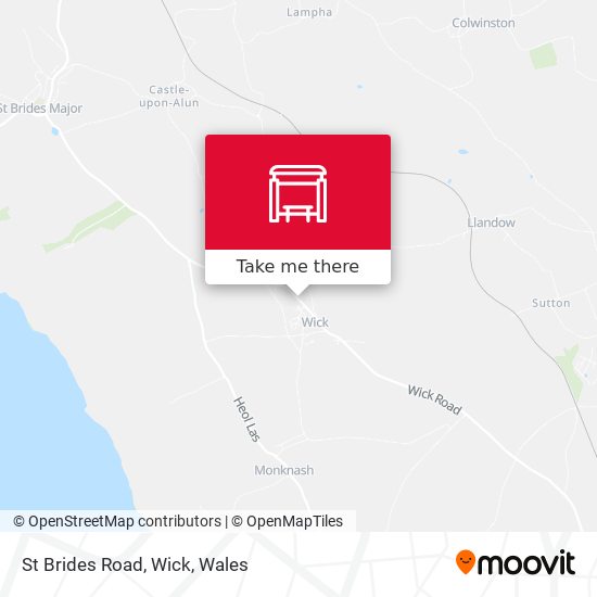 St Brides Road, Wick map