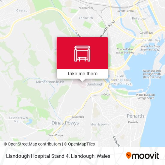 Llandough Hospital Stand 4, Llandough map