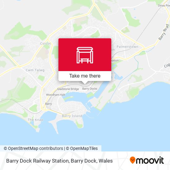 Barry Dock Railway Station, Barry Dock map