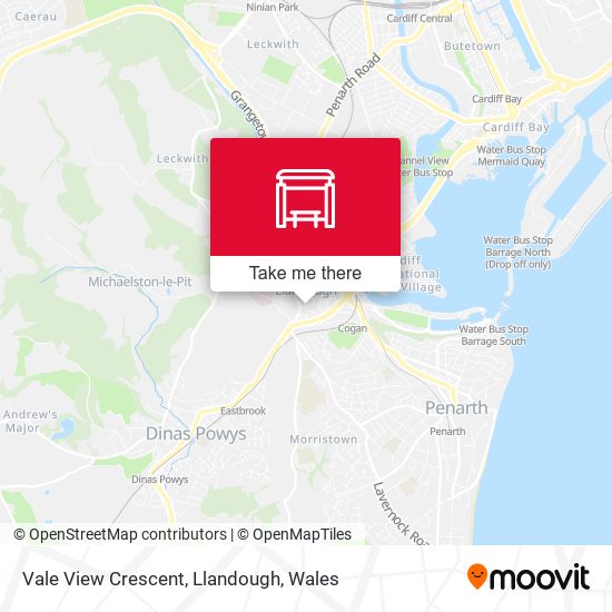 Vale View Crescent, Llandough map