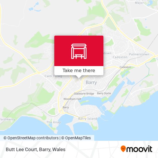 Butt Lee Court, Barry map