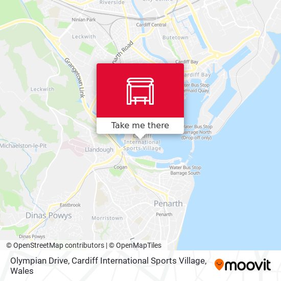 Olympian Drive, Cardiff International Sports Village map