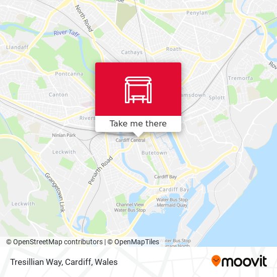 Tresillian Way, Cardiff map