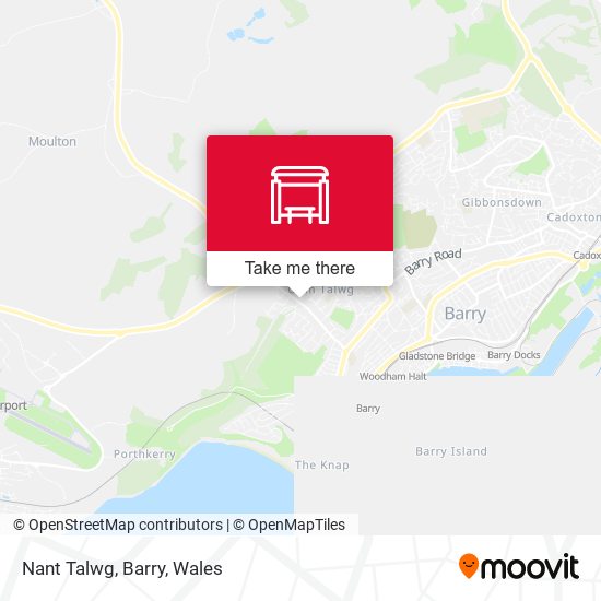 Nant Talwg, Barry map