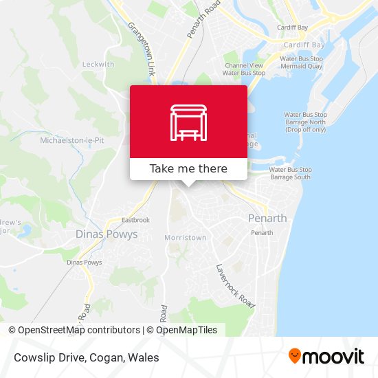 Cowslip Drive, Cogan map