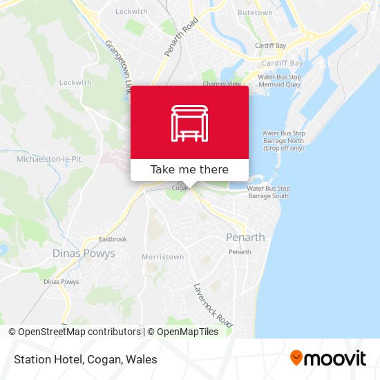 Station Hotel, Cogan map