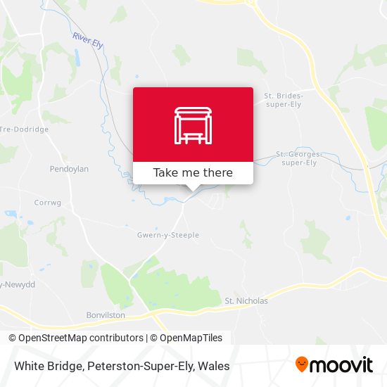 White Bridge, Peterston-Super-Ely map