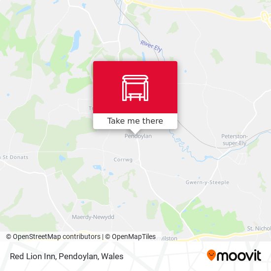 Red Lion Inn, Pendoylan map