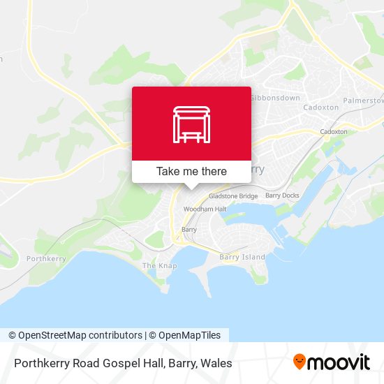 Porthkerry Road Gospel Hall, Barry map