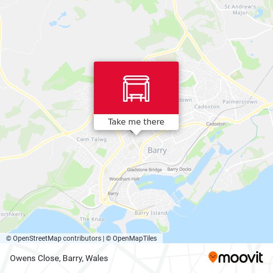 Owens Close, Barry map