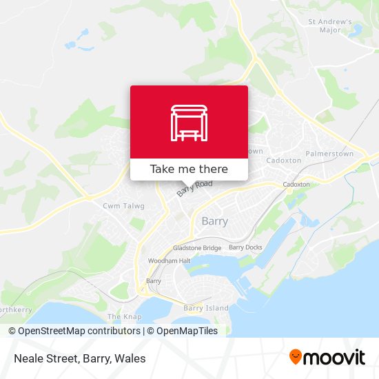 Neale Street, Barry map