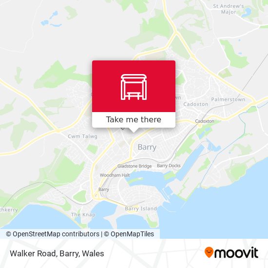 Walker Road, Barry map