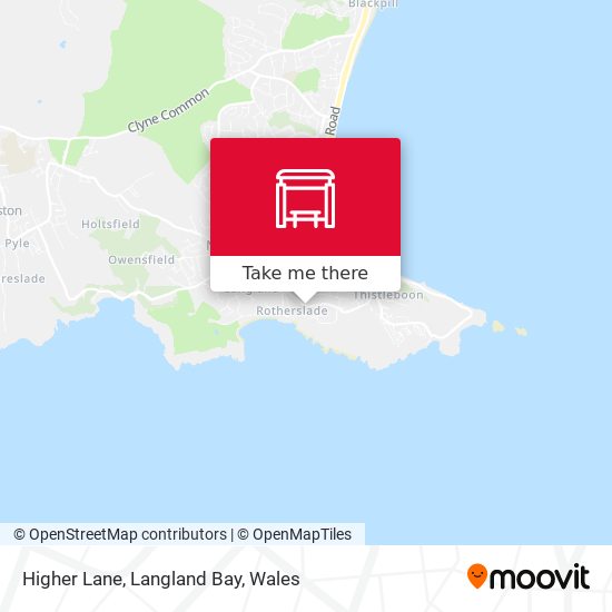 Higher Lane, Langland Bay map