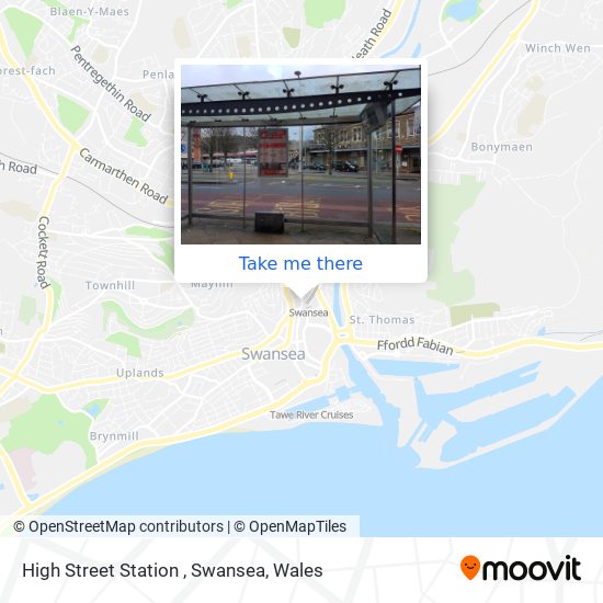 High Street Station , Swansea map