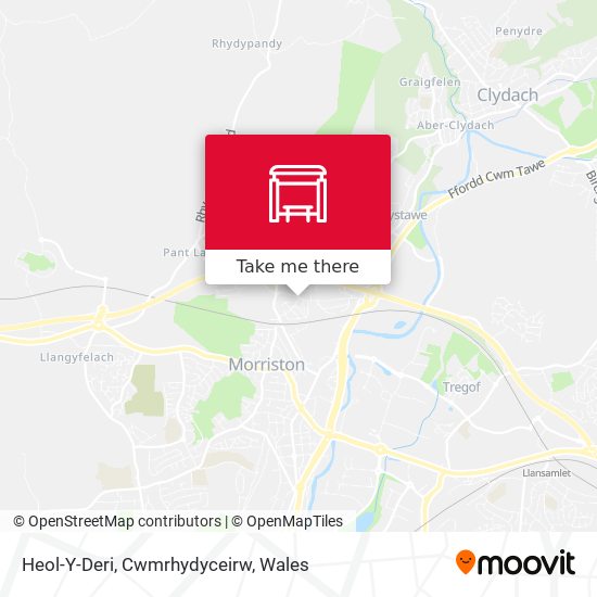 Heol-Y-Deri, Cwmrhydyceirw map