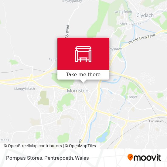 Pompa's Stores, Pentrepoeth map