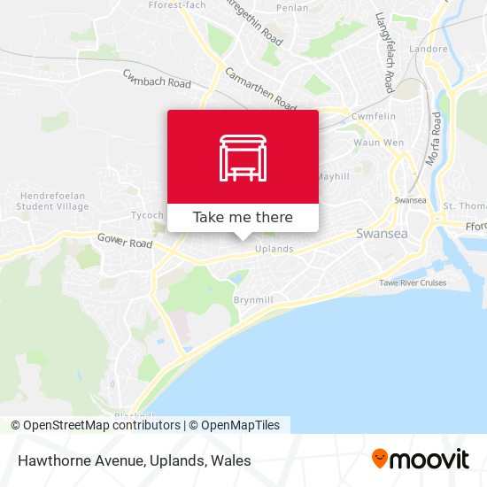 Hawthorne Avenue, Uplands map