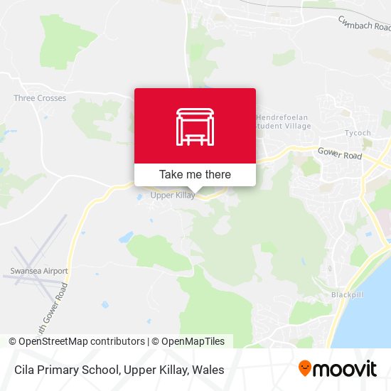 Cila Primary School, Upper Killay map