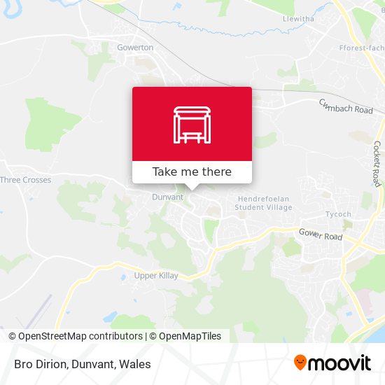 Bro Dirion, Dunvant map