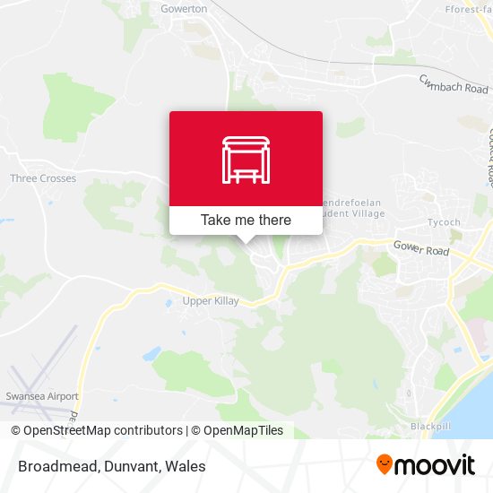 Broadmead, Dunvant map