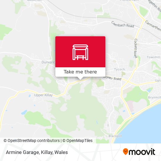 Armine Garage, Killay map