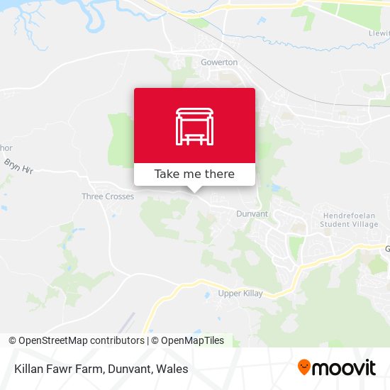 Killan Fawr Farm, Dunvant map