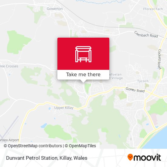 Dunvant Petrol Station, Killay map