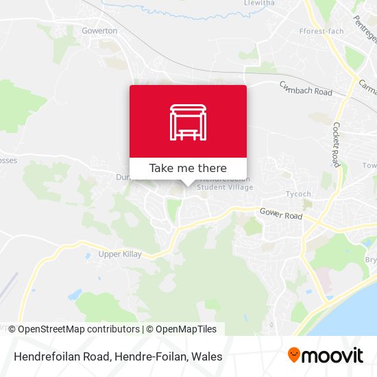 Hendrefoilan Road, Hendre-Foilan map