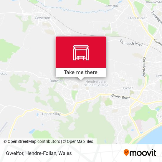 Gwelfor, Hendre-Foilan map