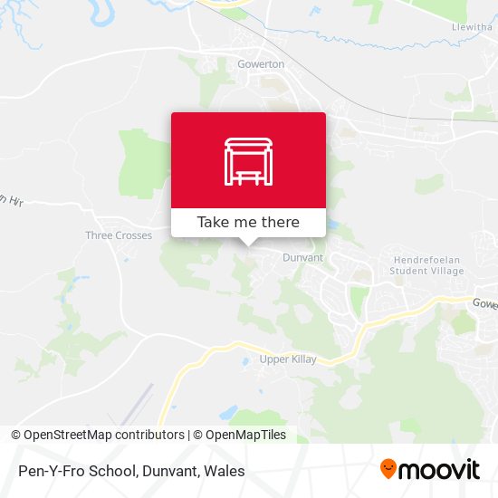Pen-Y-Fro School, Dunvant map