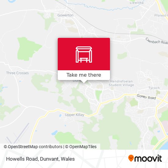Howells Road, Dunvant map