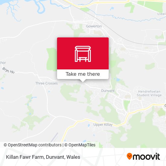 Killan Fawr Farm, Dunvant map