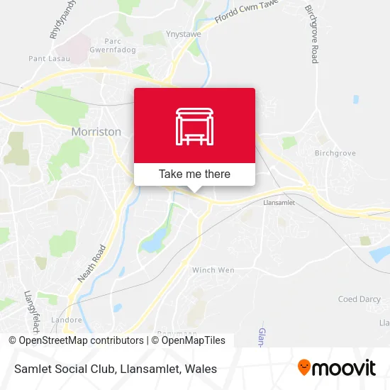 Samlet Social Club, Llansamlet map