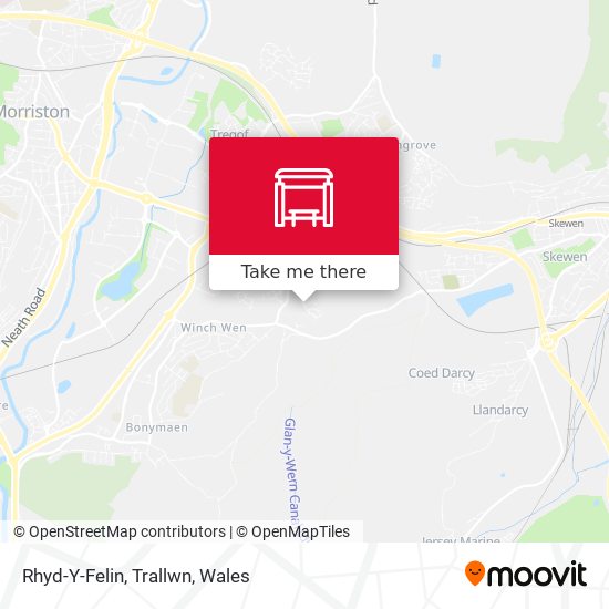 Rhyd-Y-Felin, Trallwn map