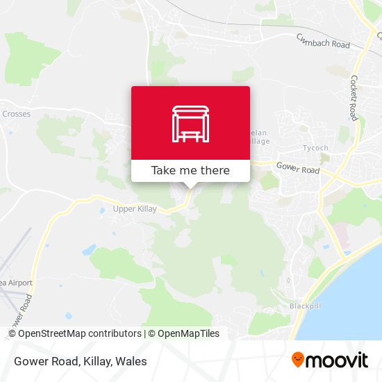 Gower Road, Killay map