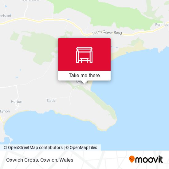 Oxwich Cross, Oxwich map