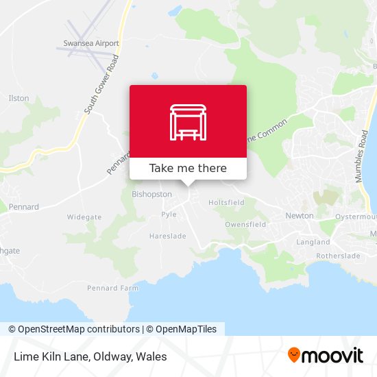 Lime Kiln Lane, Oldway map