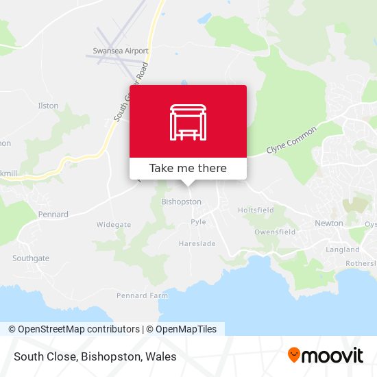 South Close, Bishopston map