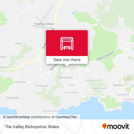 The Valley, Bishopston map
