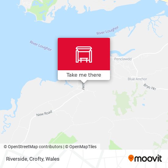 Riverside, Crofty map