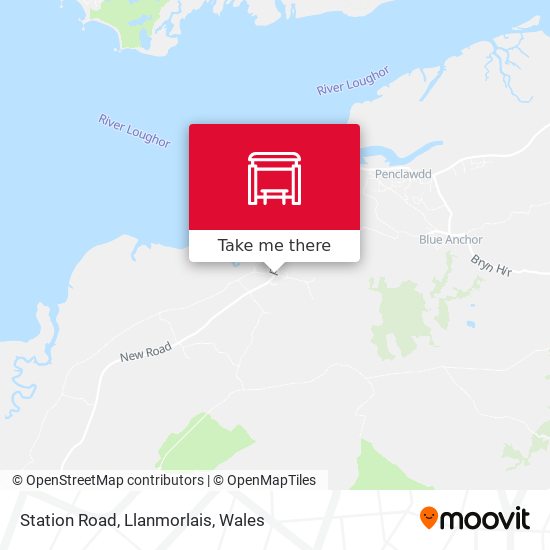 Station Road, Llanmorlais map