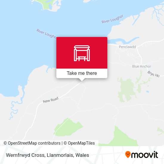 Wernfrwyd Cross, Llanmorlais map