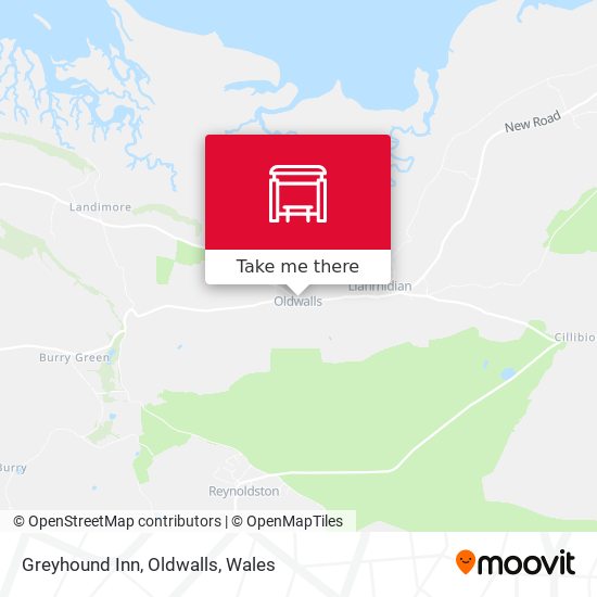 Greyhound Inn, Oldwalls map