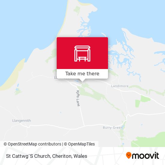 St Cattwg`S Church, Cheriton map