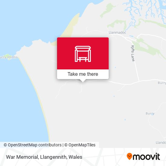 War Memorial, Llangennith map