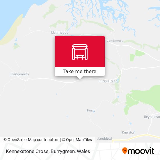 Kennexstone Cross, Burrygreen map