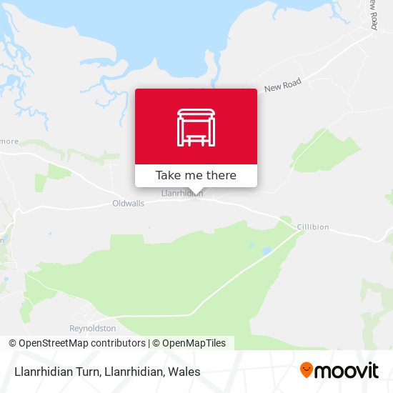 Llanrhidian Turn, Llanrhidian map