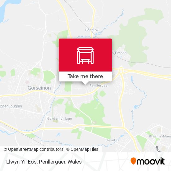Llwyn-Yr-Eos, Penllergaer map