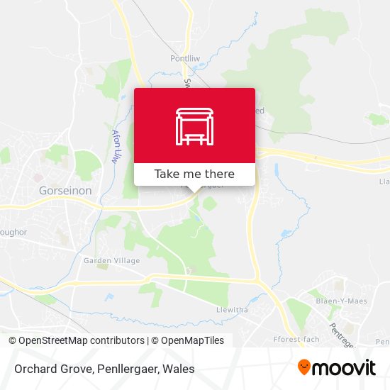 Orchard Grove, Penllergaer map
